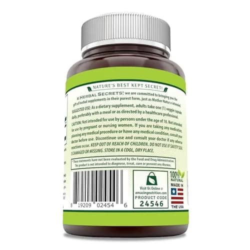 Herbal Secrets Grapeseed Extract 400 mg Veggie Capsules | Gluten Free, 240 Count thumbnail 3