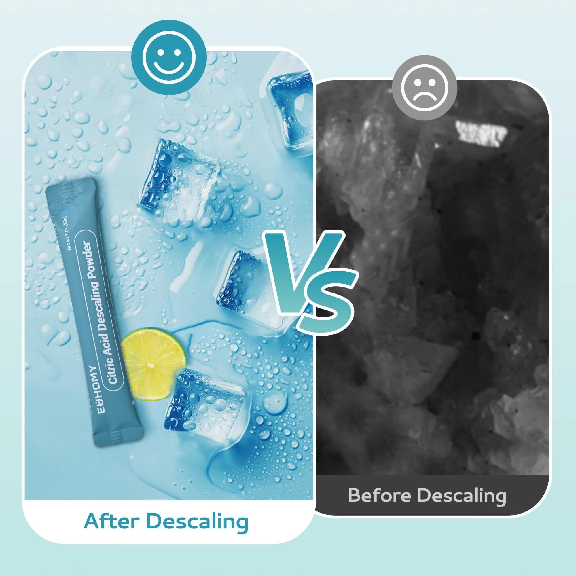 EUHOMY Ice Maker Cleaner & Descaler 4 Use (113g / 4 oz) | Organic Citric Acid Powder for All Brands - view 5