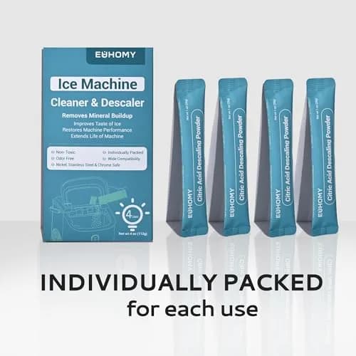 EUHOMY Ice Maker Cleaner & Descaler 4 Use (113g / 4 oz) | Organic Citric Acid Powder for All Brands thumbnail 7