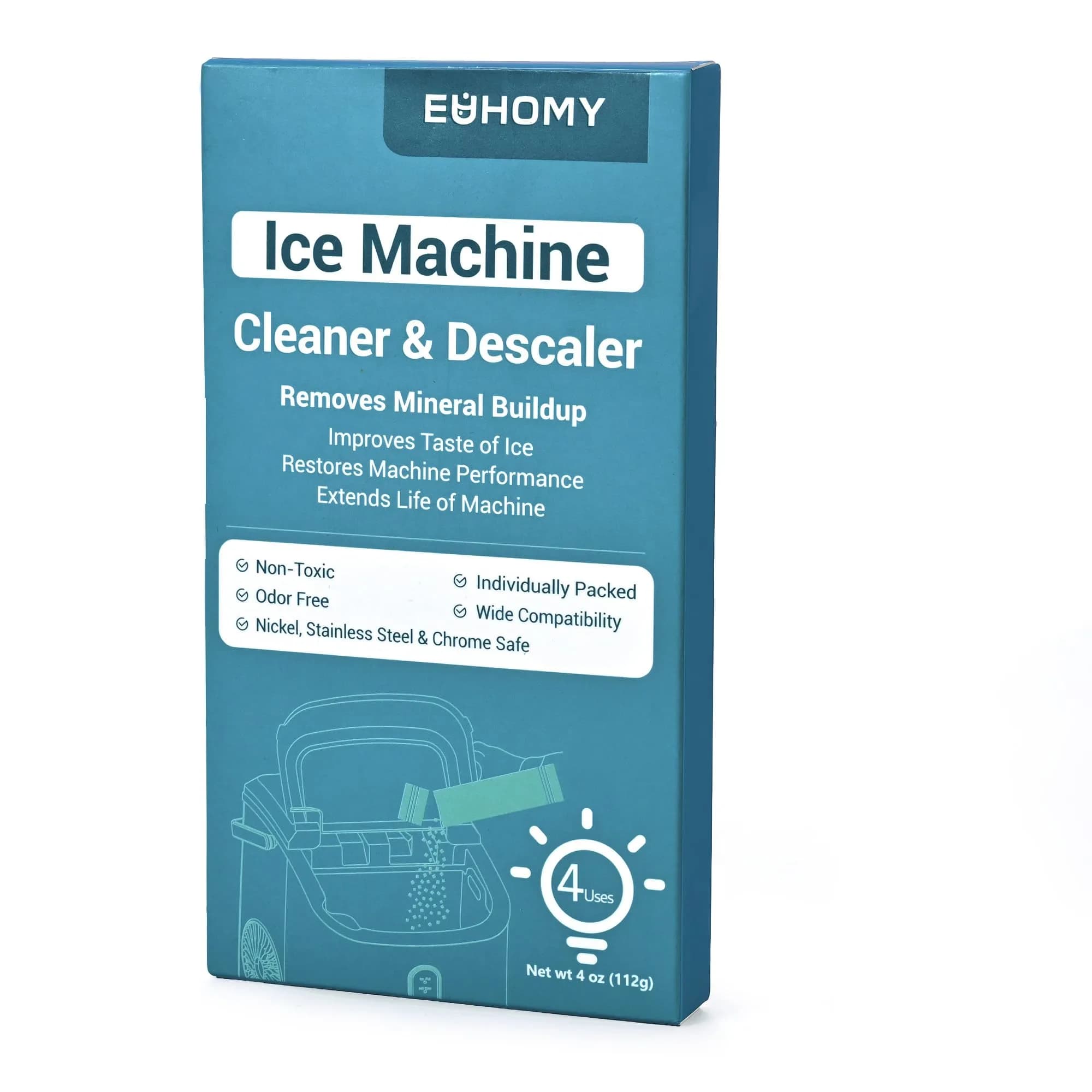 EUHOMY Ice Maker Cleaner & Descaler 4 Use (113g / 4 oz) | Organic Citric Acid Powder for All Brands - view 8