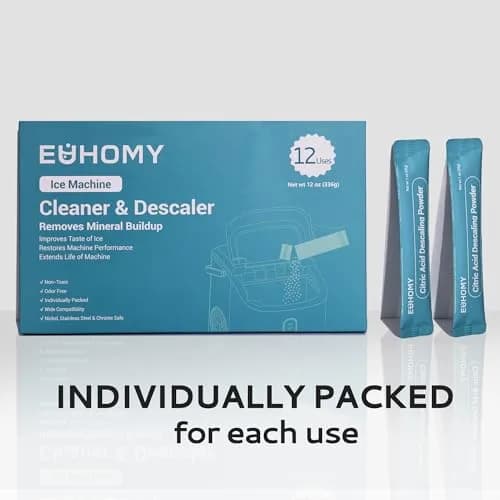 EUHOMY Ice Maker Cleaner & Descaler Powder 12 Uses (340g / 12oz) | Organic Citric Acid Formula for All Ice Machines thumbnail 7
