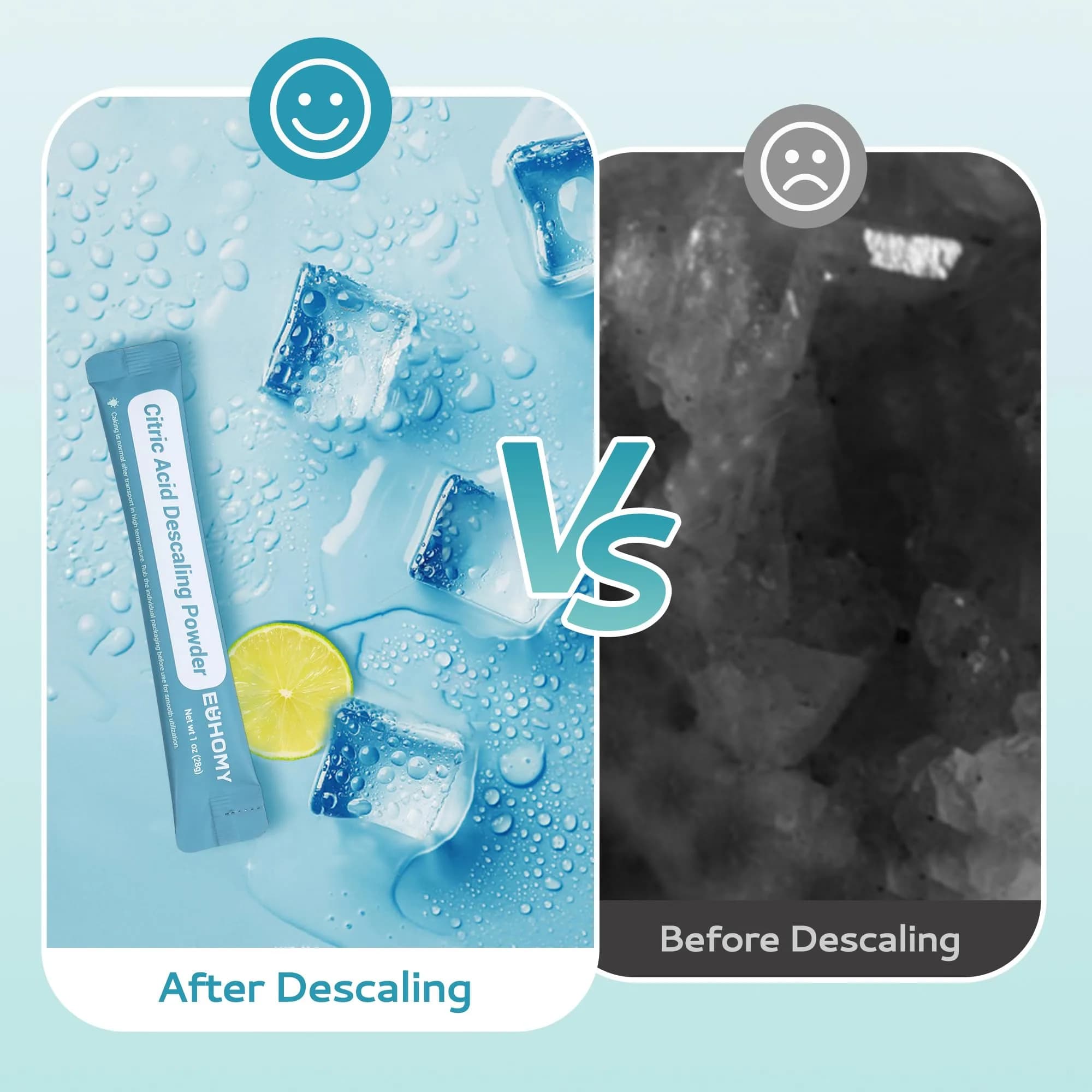EUHOMY Ice Maker Cleaner & Descaler Powder 24 Uses | Organic Citric Acid for All Brands - view 5