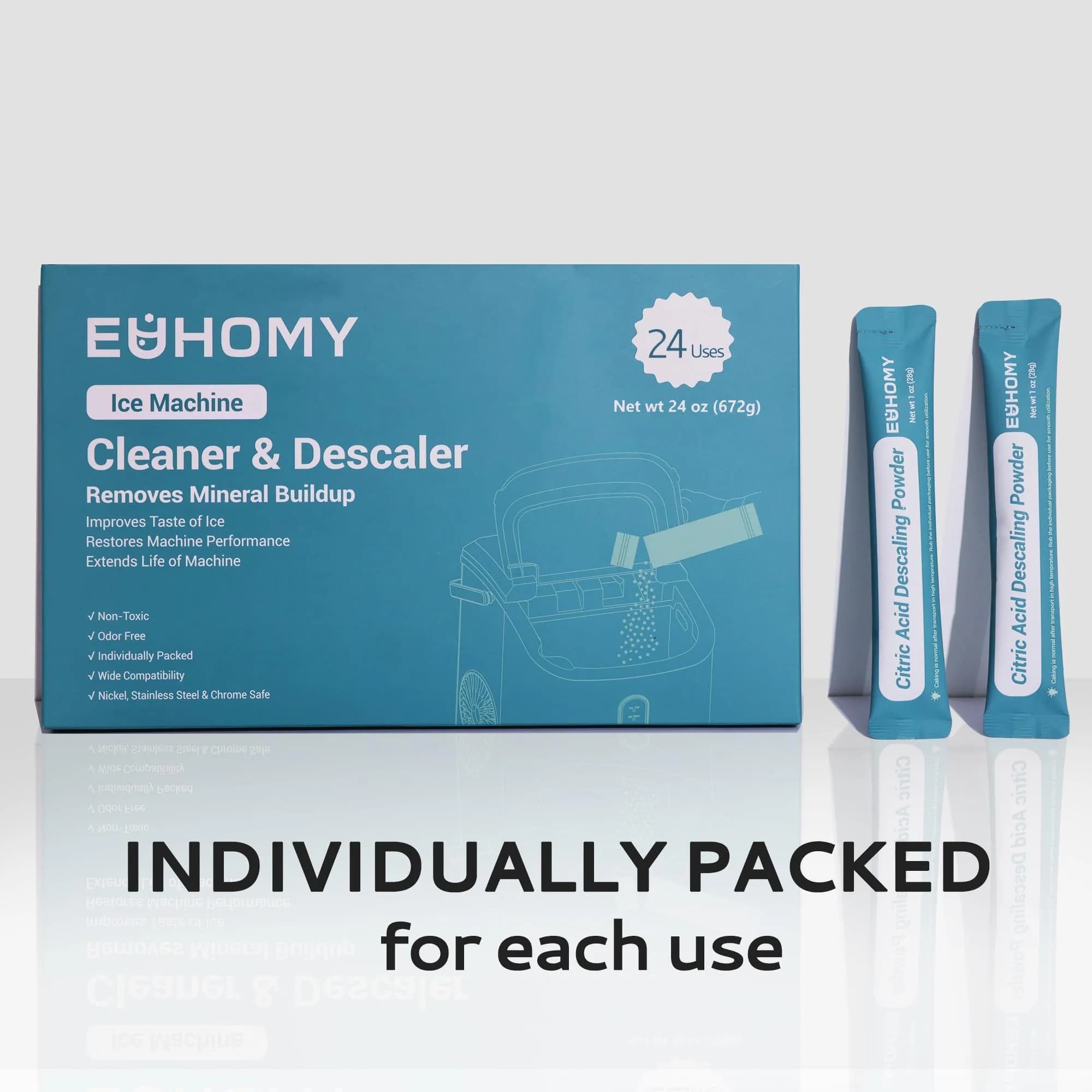 EUHOMY Ice Maker Cleaner & Descaler Powder 24 Uses | Organic Citric Acid for All Brands - view 7