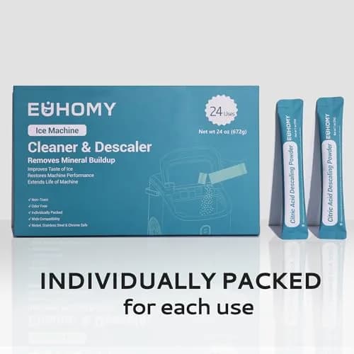 EUHOMY Ice Maker Cleaner & Descaler Powder 24 Uses | Organic Citric Acid for All Brands thumbnail 7