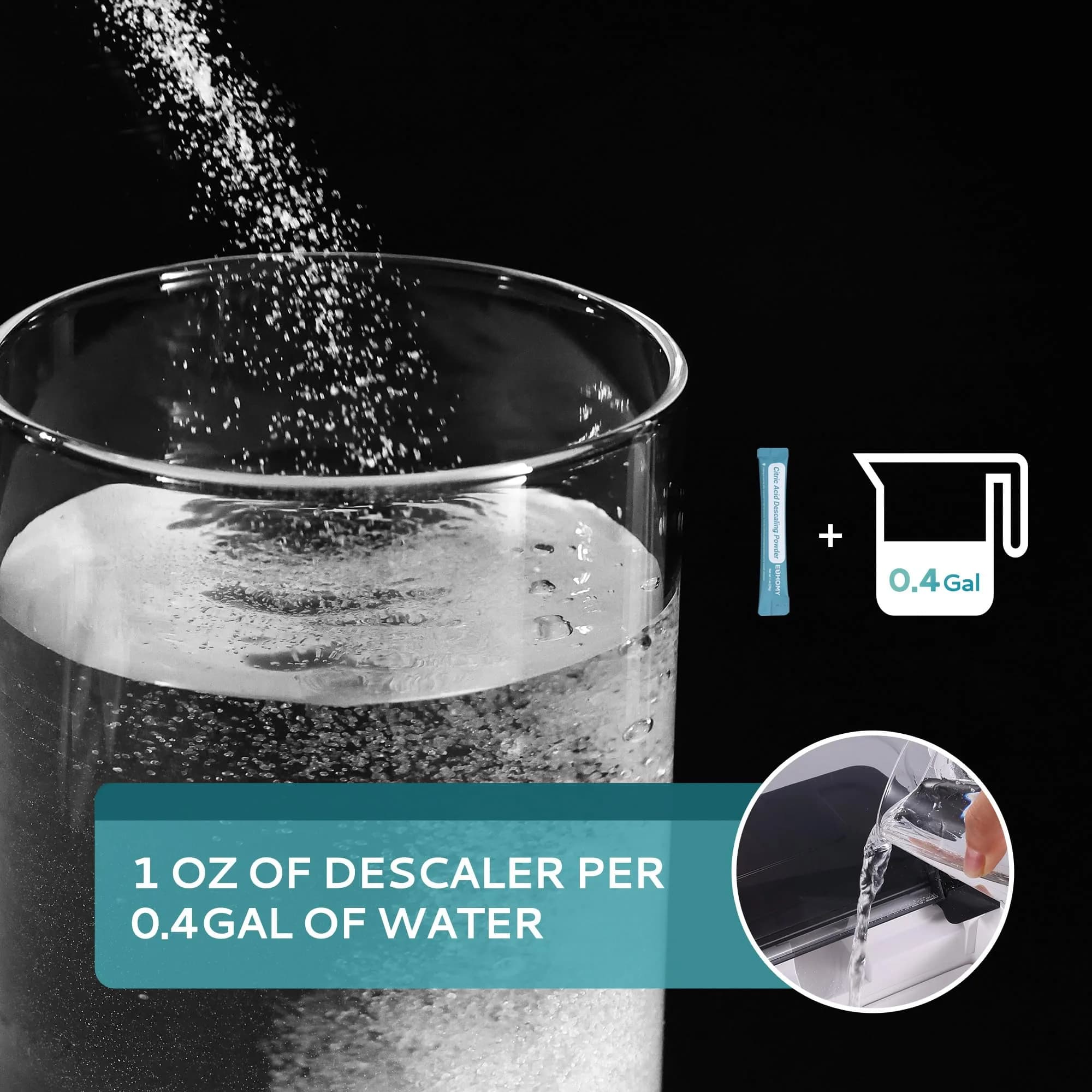 EUHOMY Ice Maker Cleaner & Descaler Powder 24 Uses | Organic Citric Acid for All Brands - view 4