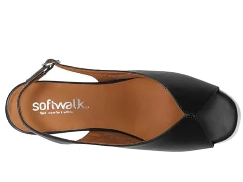 SoftWalk Lakewood Sandal Navy 12 Medium | Leather Dressy Heel with Adjustable Buckle thumbnail 2
