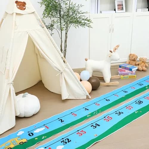 Nuanchu Kids Number Line Mats 0-60 | 6.7m (21.98 ft) x 30.5cm (12 Inch) Educational Learning Tools thumbnail 3