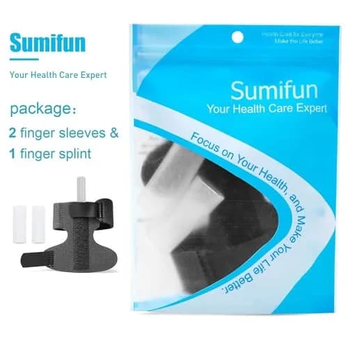 Sumifun Finger Brace Trigger Finger Splint for Arthritis & Injury | Fits Both Hands, Black thumbnail 8