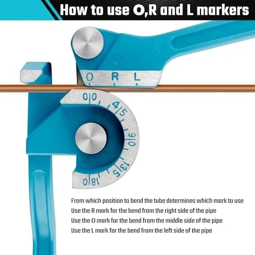 DURATECH 180 Degree Tubing Bender, 3-IN-1 Pipe Bender | Lightweight Aluminum for Copper, Brass, Aluminum & Steel Pipes thumbnail 6