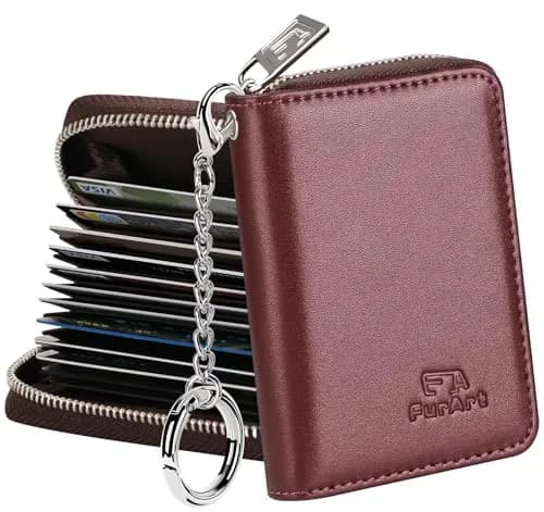 FurArt RFID Blocking Zipper Wallet for Women with Keychain | 11 cm (4.3 in) x 8 cm (3 in) x 1 cm (0.4 in) thumbnail 1