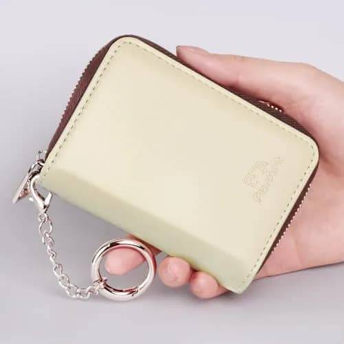 FurArt RFID Blocking Zipper Wallet for Women with Keychain | 11 cm (4.3") x 8 cm (3") x 3 cm (1.1") thumbnail 4
