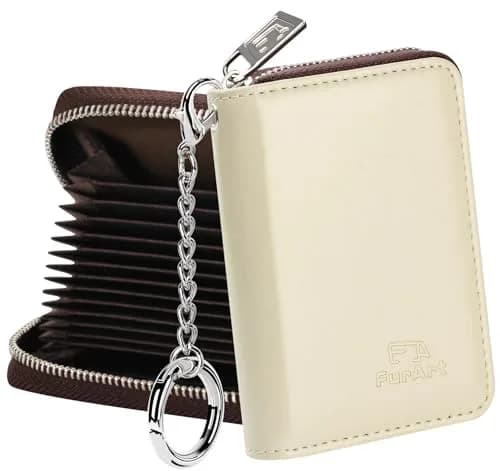 FurArt RFID Blocking Zipper Wallet for Women with Keychain | 11 cm (4.3") x 8 cm (3") x 3 cm (1.1") thumbnail 1