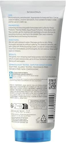 La Roche-Posay AP+ Gentle Moisturizing Body Wash for Dry Skin 200ml (6.76 Fl Oz) | Dermatologist Tested for Sensitive Skin thumbnail 7