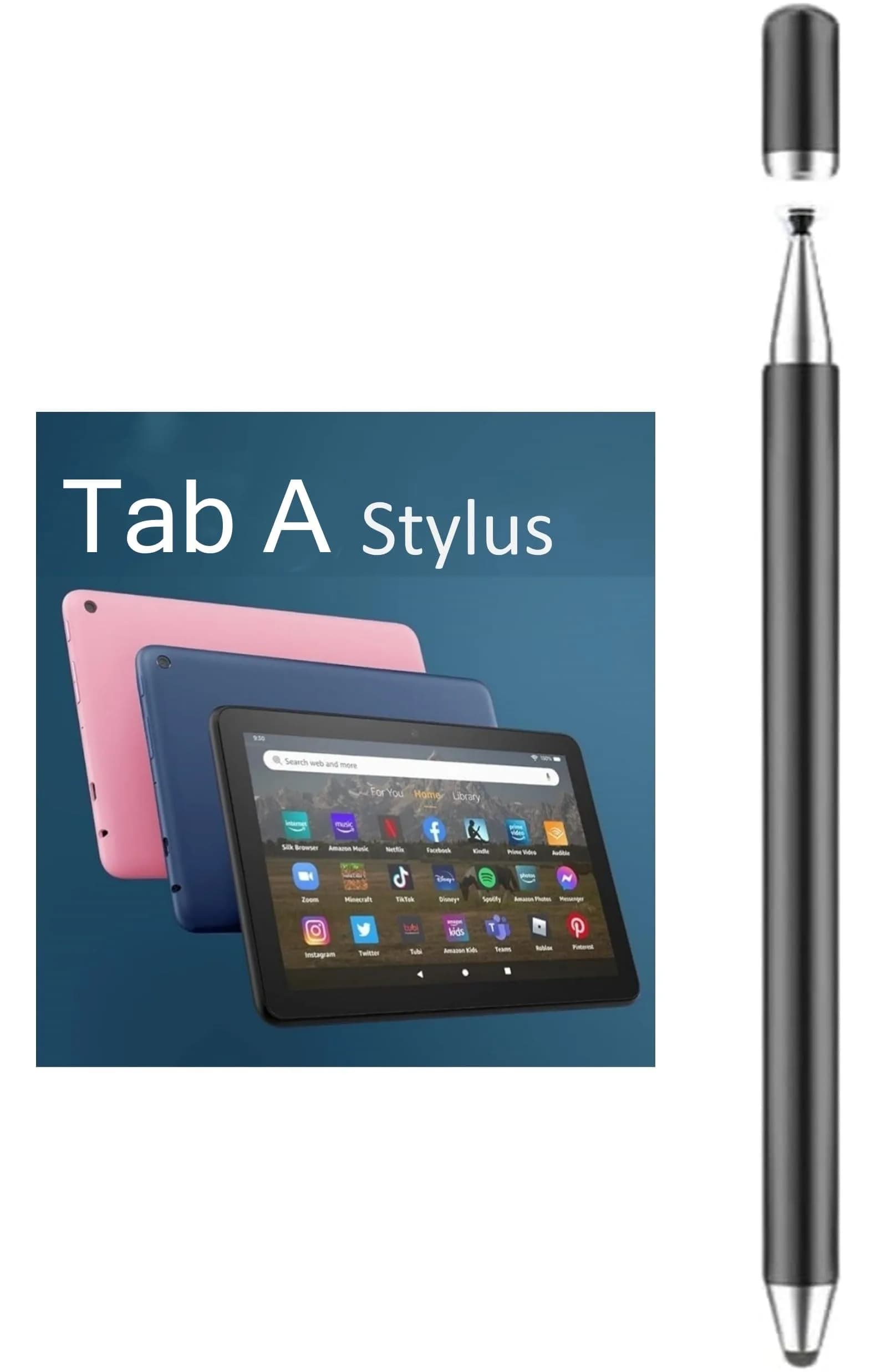fllynewrite 3-in-1 Stylus Pen for Samsung Galaxy Tab A9+/A9/A8/A7/A7 Lite, iPad Pro/iPhone/Fire/Surface | Universal Touchscreen Input Pen (Black) — Black