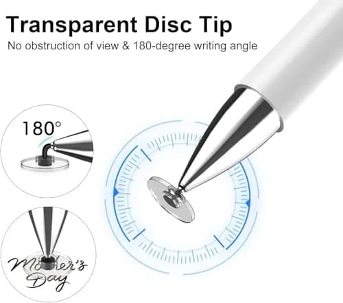 fllynewrite 2-in-1 Stylus Pen 2-Pack (Black+White) | Universal Touch Screen Compatibility thumbnail 4