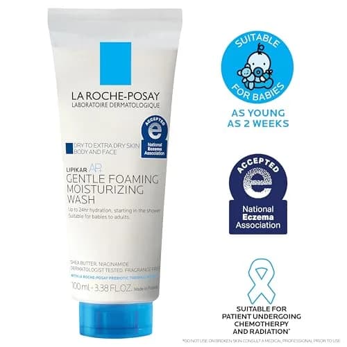 La Roche-Posay Lipikar AP+ Gentle Moisturizing Body Wash 100 ml (3.38 Fl Oz) | Dermatologist Tested for Sensitive Skin thumbnail 7
