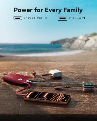 INIU 10000mAh 45W Fast Charging Portable Power Bank | Compact Travel Charger with USB-C & USB-A Ports thumbnail 6