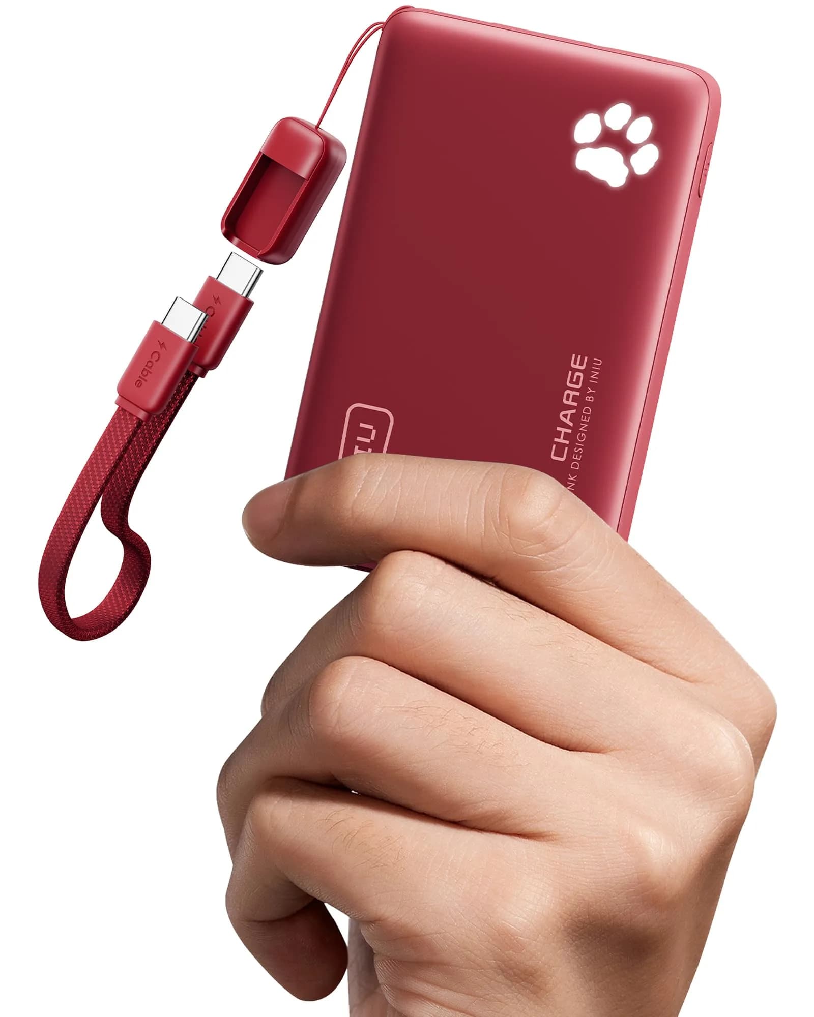 INIU 10000mAh 45W Fast Charging Portable Power Bank | Compact Travel Charger with USB-C & USB-A Ports