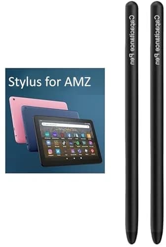 fllynewrite Stylus Pen for Amazon Fire Tablets - Black (2 Pens + 4 Replacement Tips) thumbnail 1