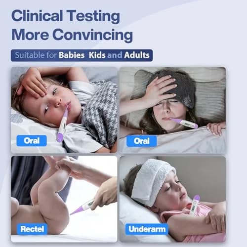 Boncare Digital Oral Thermometer for Adults and Kids, Purple | Fast & Accurate 10-Second Reading thumbnail 4
