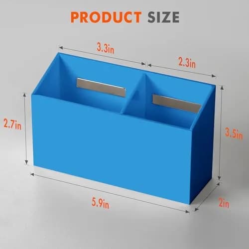 BEYGORM Magnetic Dry Erase Marker Holder for Whiteboard & Refrigerator, 15.0 cm (5.9 in) | Non-Slip Acrylic Pen Holder for Classroom, Fridge Magnet, Locker Organizer Accessories, Teacher & School Supplies(Blue) thumbnail 7