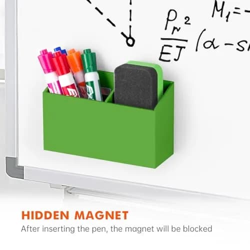 BEYGORM Magnetic Dry Erase Marker Holder with Non-Slip Pad 15 cm (5.9 in) | Acrylic Organizer for Whiteboards & Fridges thumbnail 4