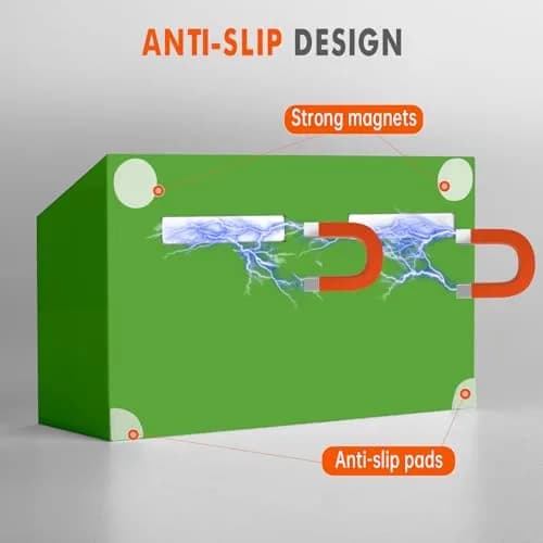 BEYGORM Magnetic Dry Erase Marker Holder with Non-Slip Pad 15 cm (5.9 in) | Acrylic Organizer for Whiteboards & Fridges thumbnail 2