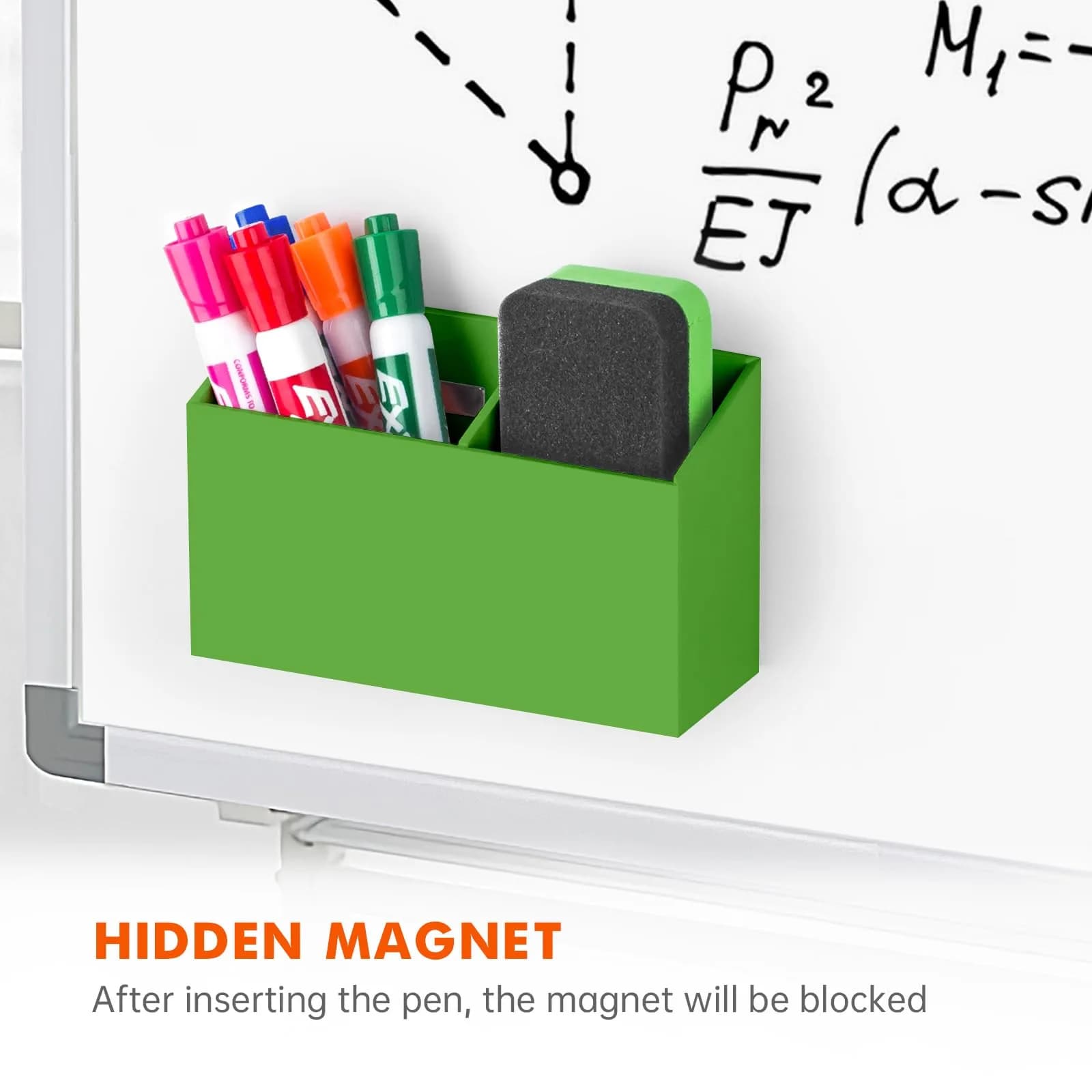 BEYGORM Magnetic Dry Erase Marker Holder with Non-Slip Pad 15 cm (5.9 in) | Acrylic Organizer for Whiteboards & Fridges - view 4