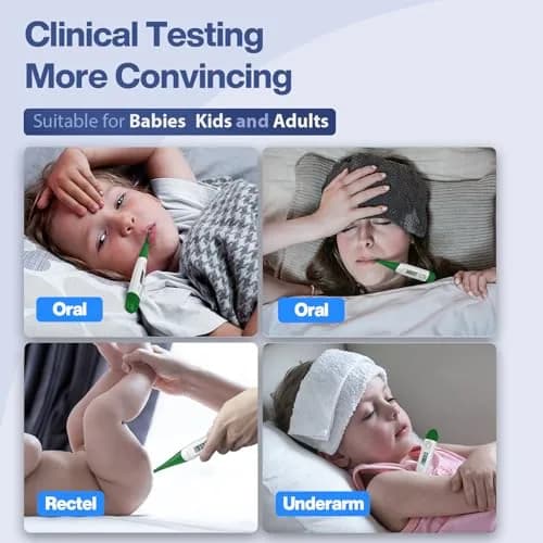 Boncare 10 Seconds Oral Thermometer Dark Green | Accurate & Safe Digital Thermometer for Adults and Kids thumbnail 4