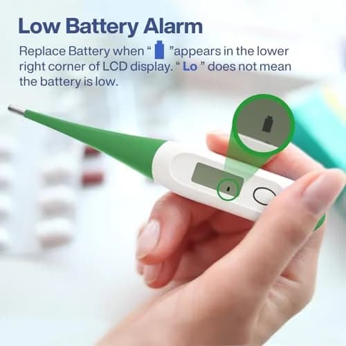 Boncare 10 Seconds Oral Thermometer Dark Green | Accurate & Safe Digital Thermometer for Adults and Kids thumbnail 7