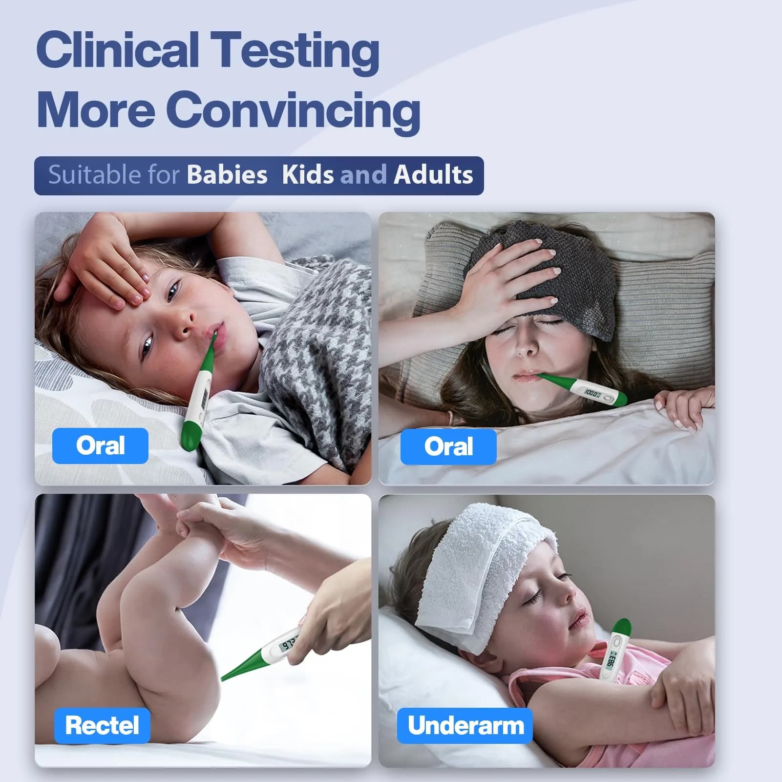 Boncare 10 Seconds Oral Thermometer Dark Green | Accurate & Safe Digital Thermometer for Adults and Kids - view 4