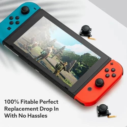 BRONAL TMR Hall Effect Joystick Replacement for Switch JoyCon (4-Pack, Black 2 pairs) | Precision Anti-Drift Repair Kit thumbnail 8