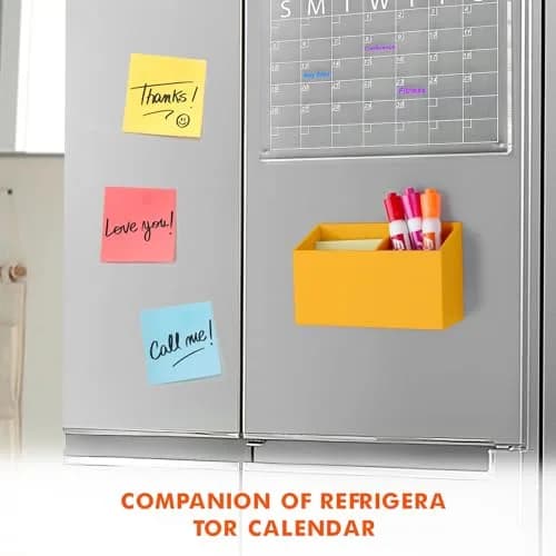 BEYGORM Magnetic Dry Erase Marker Holder with Non-Slip Pad, Acrylic Organizer 15.0 cm (5.9 in) | Attaches Securely to Whiteboards & Fridges thumbnail 3