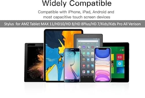 fllynewrite Stylus Pen for AMZ HD 10 Tablet & All Touch Devices (Black) | Universal Compatibility thumbnail 6