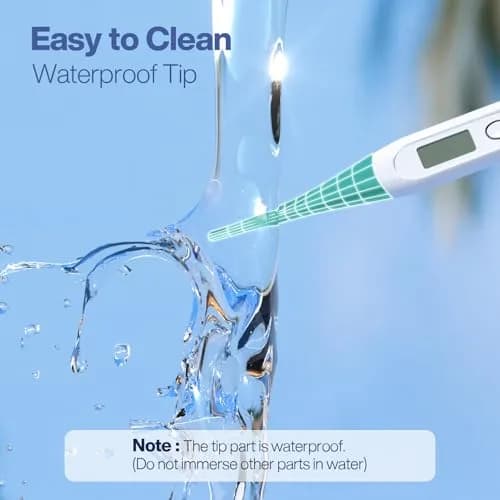 Boncare Digital Thermometer for Adults, Kids & Babies, Clear Blue | Fast & Accurate Reading thumbnail 5