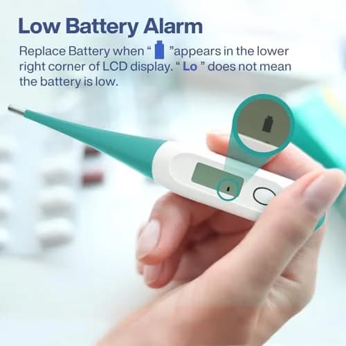 Boncare Digital Thermometer for Adults, Kids & Babies, Clear Blue | Fast & Accurate Reading thumbnail 7
