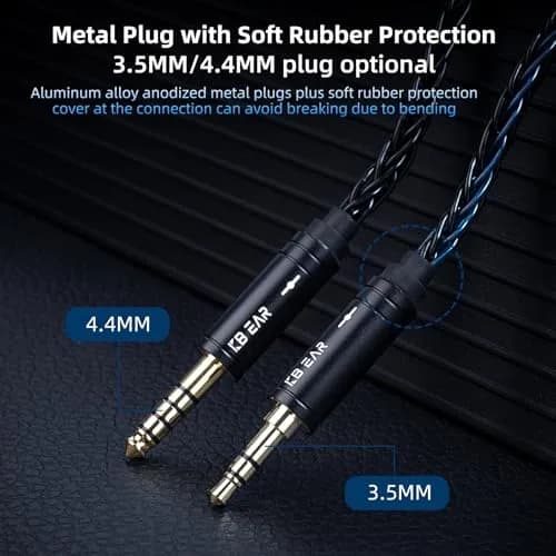 H HIFIHEAR 2M Long Recessed 2Pin IEM Cable | Silver-plated 8 Core OFC for KZ ZS10 PRO/ZSN PRO X thumbnail 5