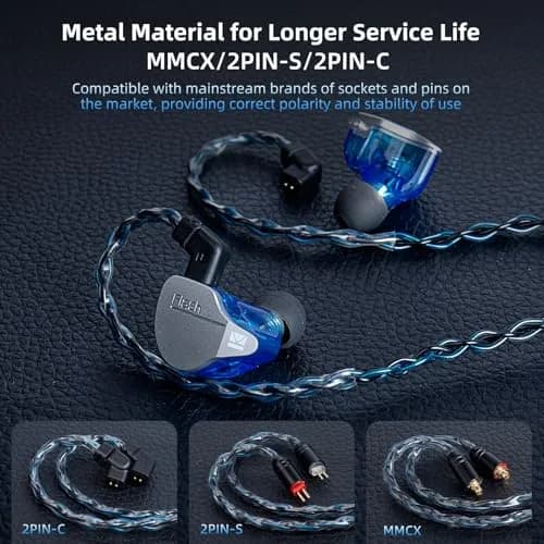 H HIFIHEAR 2M Long Recessed 2Pin IEM Cable | Silver-plated 8 Core OFC for KZ ZS10 PRO/ZSN PRO X thumbnail 6
