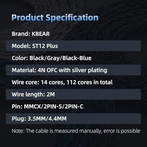 H HIFIHEAR 2M Long Recessed 2Pin IEM Cable | Silver-plated 8 Core OFC for KZ ZS10 PRO/ZSN PRO X thumbnail 8