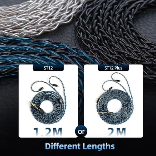 H HIFIHEAR 2M Long Recessed 2Pin IEM Cable | Silver-plated 8 Core OFC for KZ ZS10 PRO/ZSN PRO X thumbnail 3
