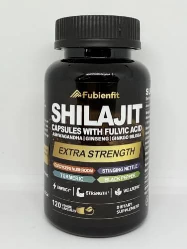 Fubienfit Shilajit Supplement with Ashwagandha Extract, 120 Capsule | Himalayan Fulvic Acid & Ginseng for Daily Support thumbnail 1