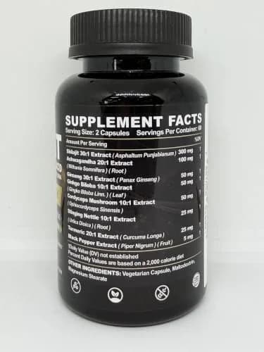 Fubienfit Shilajit Supplement with Ashwagandha Extract, 120 Capsule | Himalayan Fulvic Acid & Ginseng for Daily Support thumbnail 2