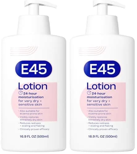 E45 Dermatological Moisturising Lotion 1000 ml (33.8 Fl Oz) | Clinically Tested for Dry, Sensitive Skin thumbnail 1