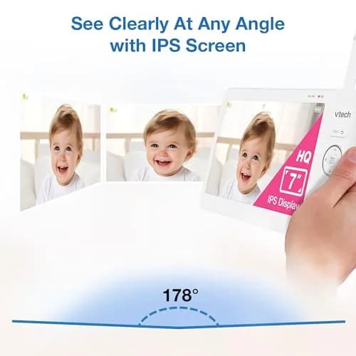 VTech Advanced HQ Max Baby Monitor No WiFi, 7" IPS Screen, 5000mAh Battery | Secure FHSS Connection thumbnail 4