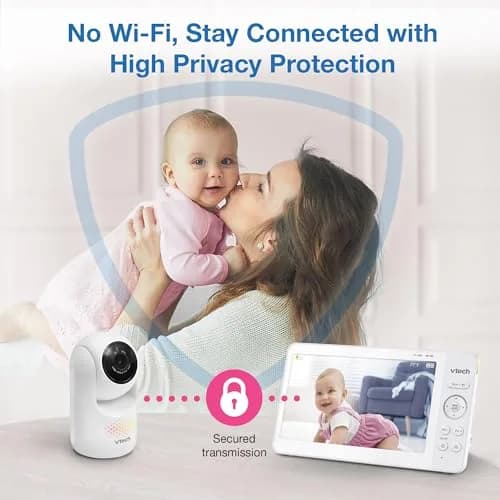 VTech Advanced HQ Max Baby Monitor No WiFi, 7" IPS Screen, 5000mAh Battery | Secure FHSS Connection thumbnail 5