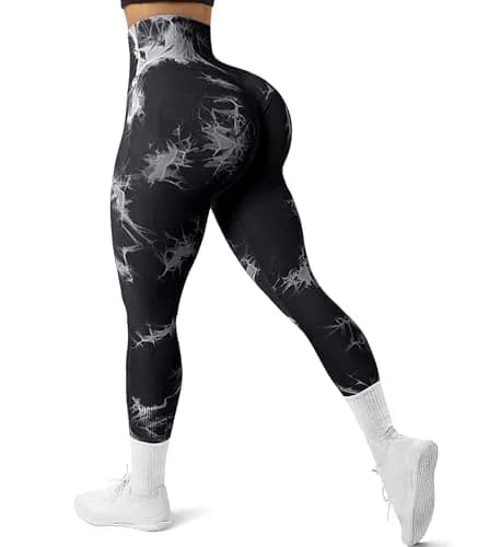 JGS1996 Tie Dye Scrunch Butt Leggings for Women High Waist Tummy Control | Booty Sculpting Workout Tight (70-120 chars) thumbnail 1