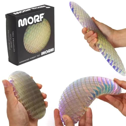 morf Worm 3D Sensory Figgy Fidget Toy, Large, 13.3 cm (5.24 inches) | Bend, Stretch & Wiggle for Focus thumbnail 1