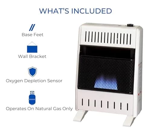 ProCom Space Heater 10,000 BTU Natural Gas Ventless Blue Flame | Safe, Power Outage Ready (70-120 chars) thumbnail 6