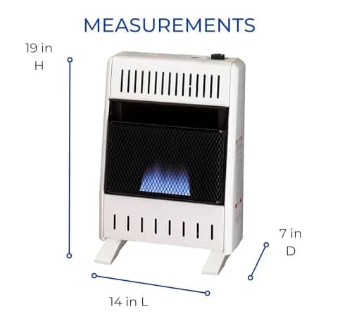 ProCom Space Heater 10,000 BTU Natural Gas Ventless Blue Flame | Safe, Power Outage Ready (70-120 chars) thumbnail 7
