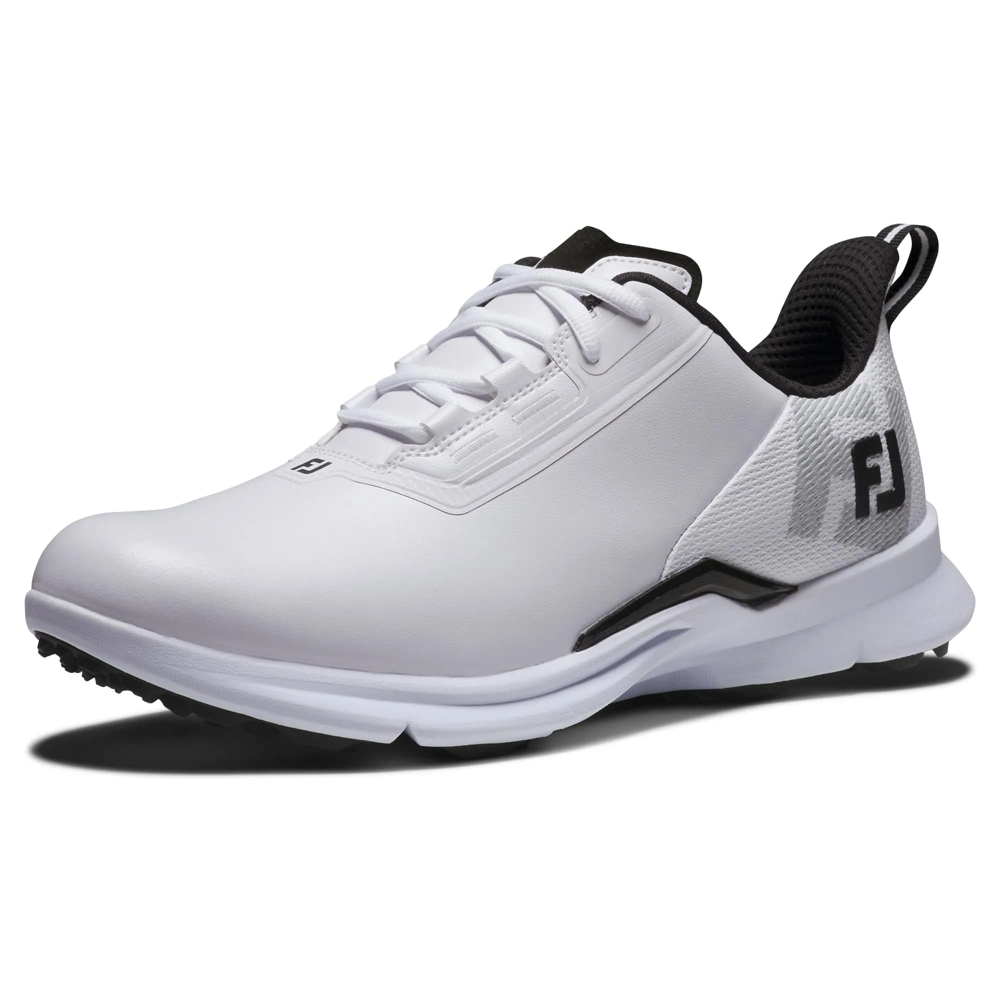 FootJoy FJ Fuel Golf Shoe 9 Wide | Waterproof, Breathable, Lightweight — White/White/Black
